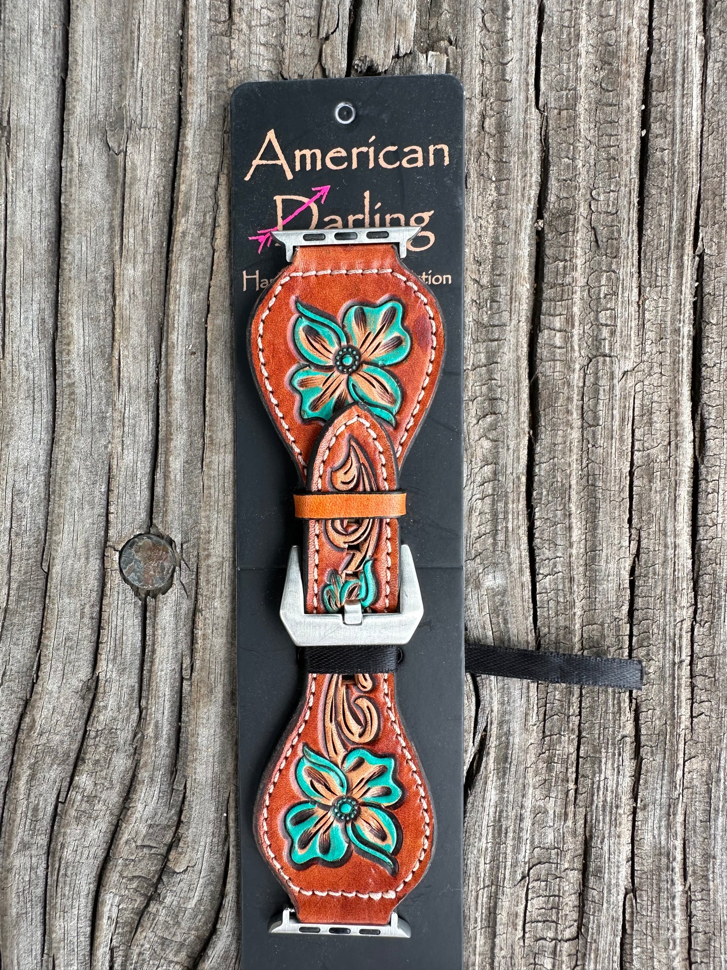 Tooled Floral Watch Band