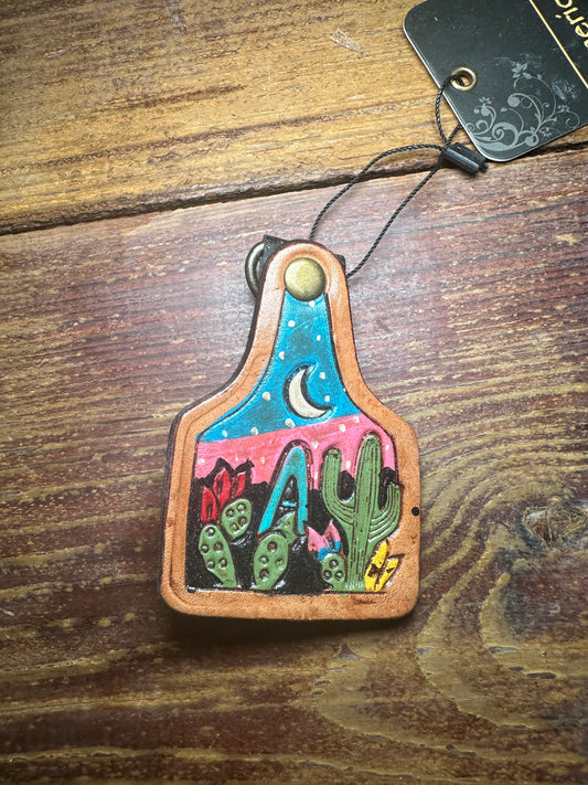 Tooled Space Cactus Key Chain