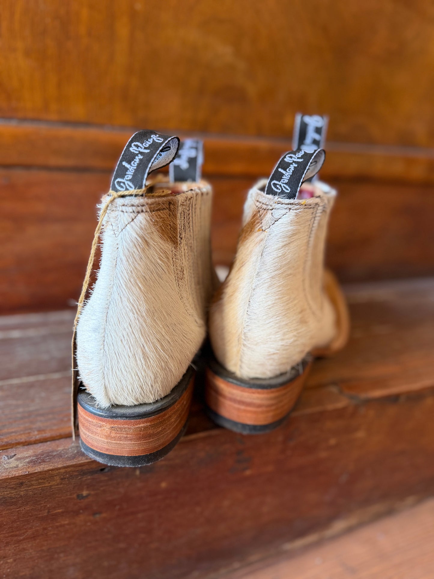 Brown & White Speckled Booties Size: 4.5