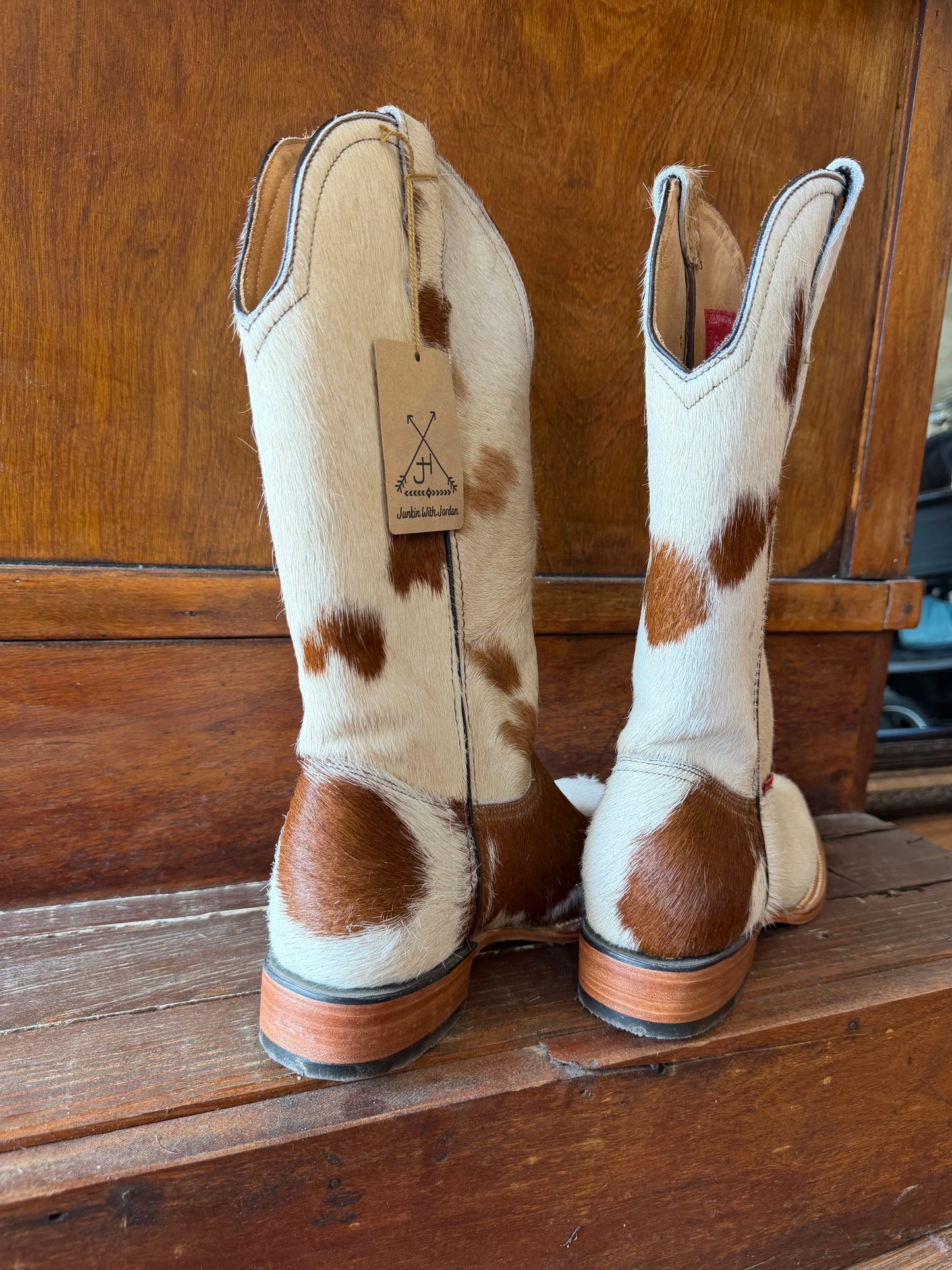 Brown &White Boots Size: 9