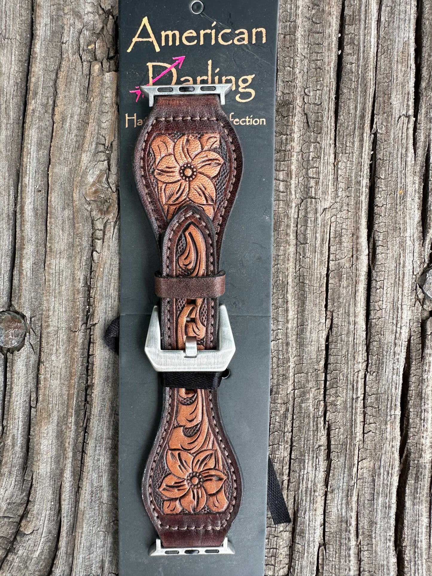 Tooled Floral Apple Watch Band