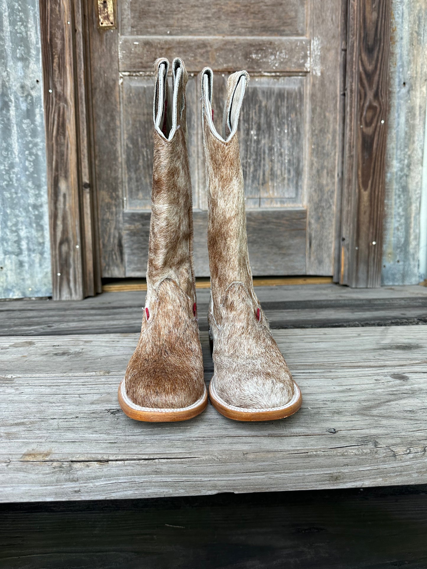 Tan/Light Brindle Boots Size: 7