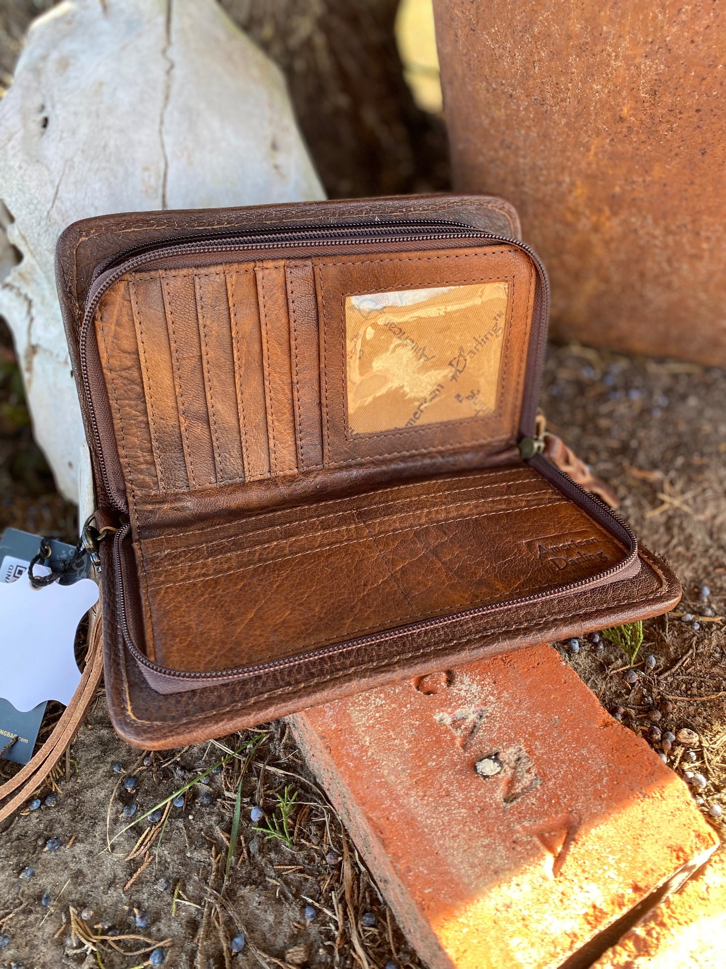 Plain Ole Leather Crossybody/Wristlet Wallet
