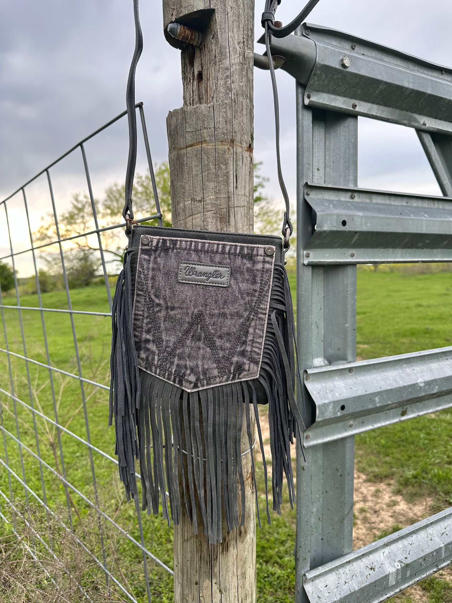 Black Wrangler Fringe Purse