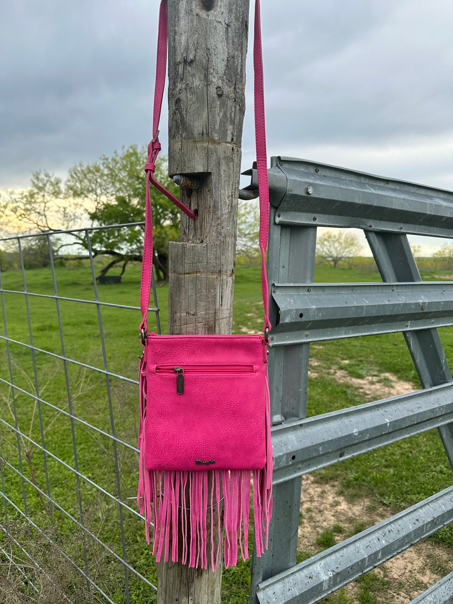 Pink Wrangler Fringe Purse