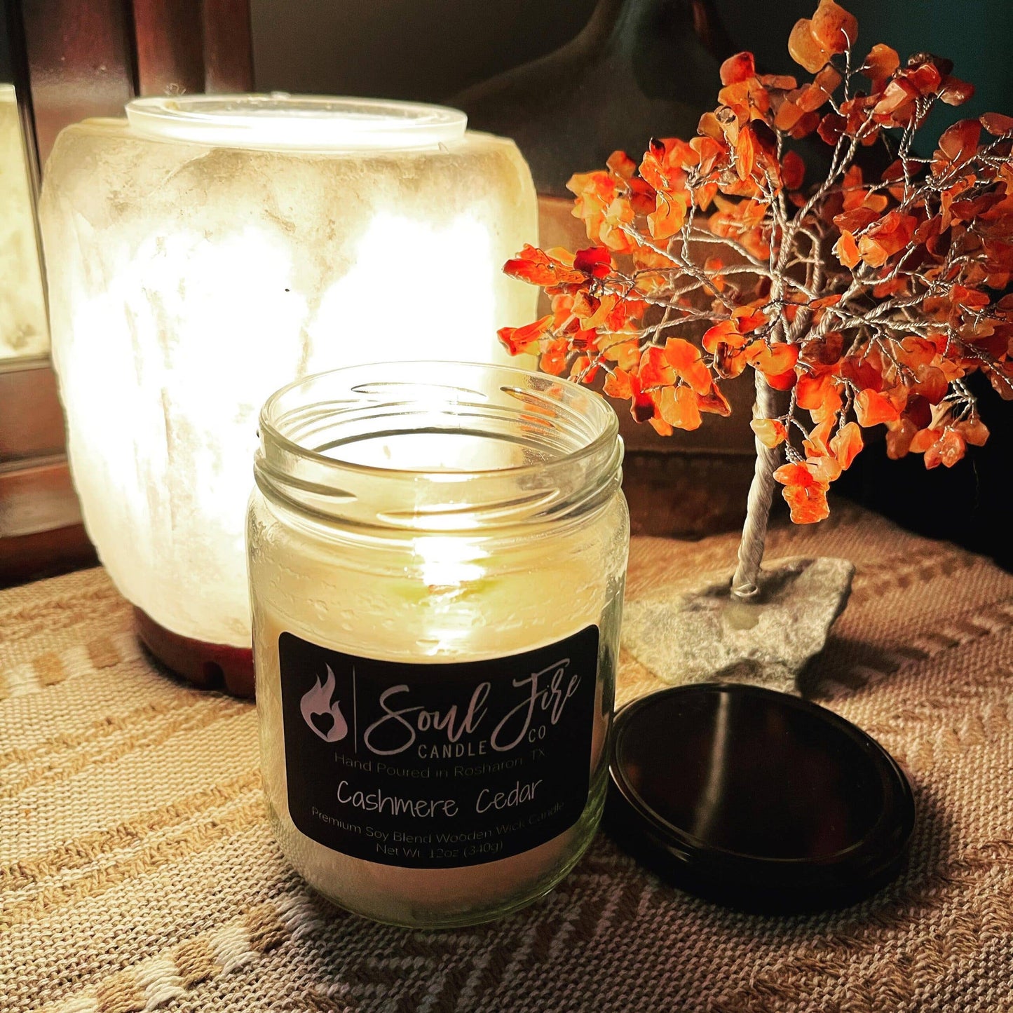 Cashmere Cedar Wooden Wick Candle