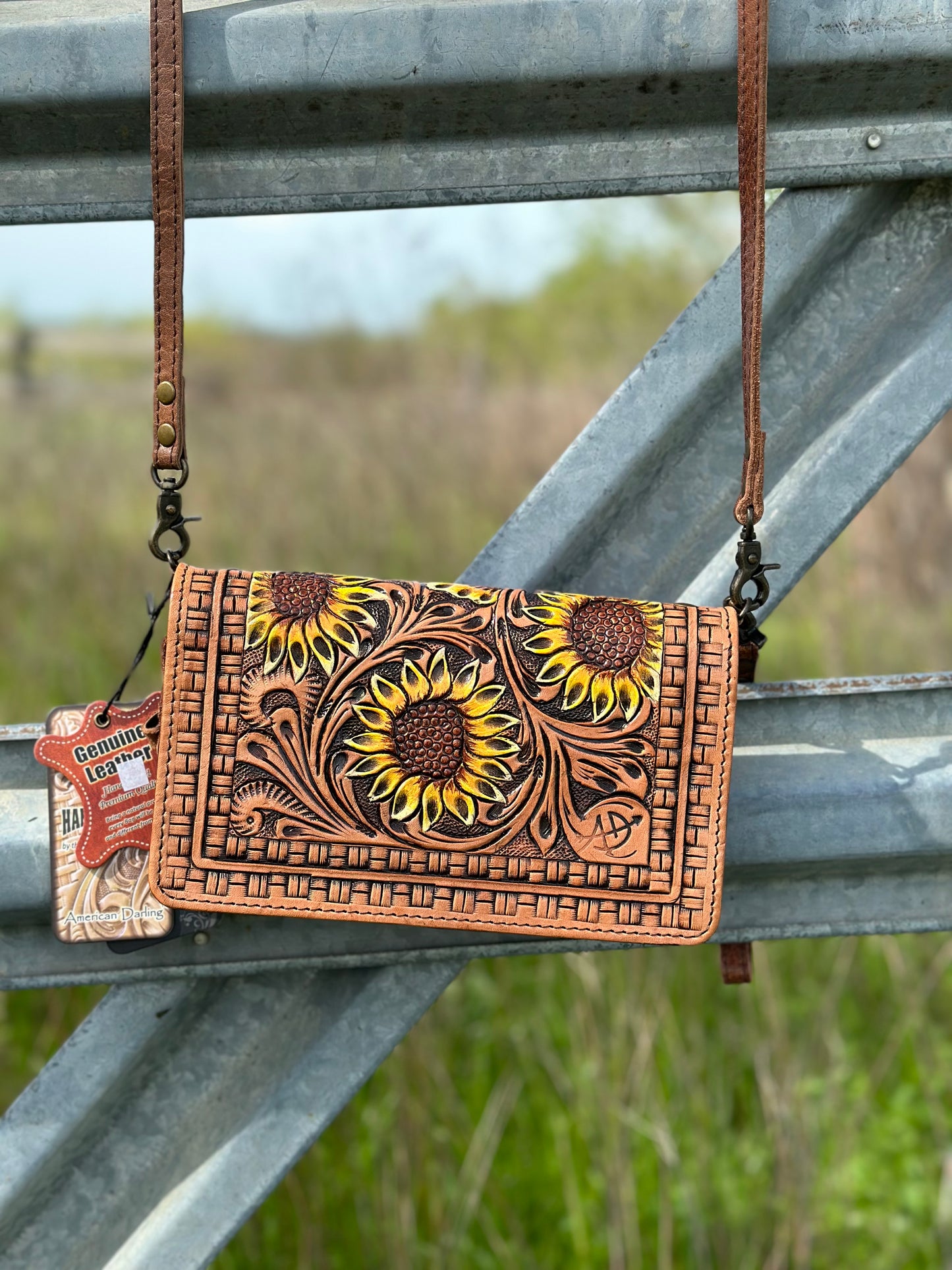 Sunflower Crossbody Wallet/ Wristlet