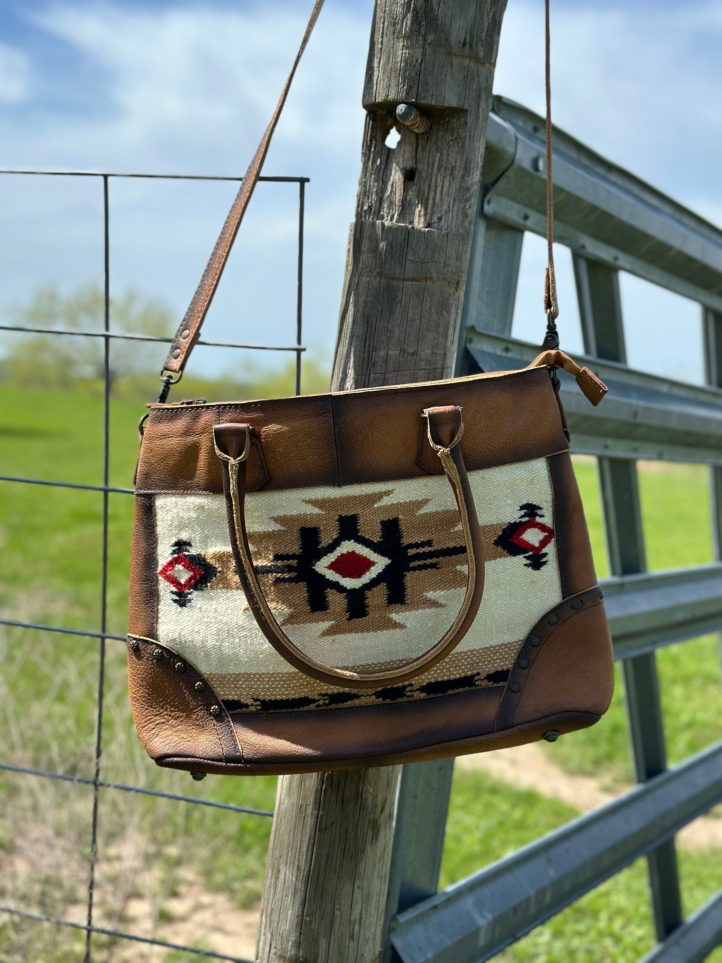 Large Saddle Blanket Crossbody/ Tote