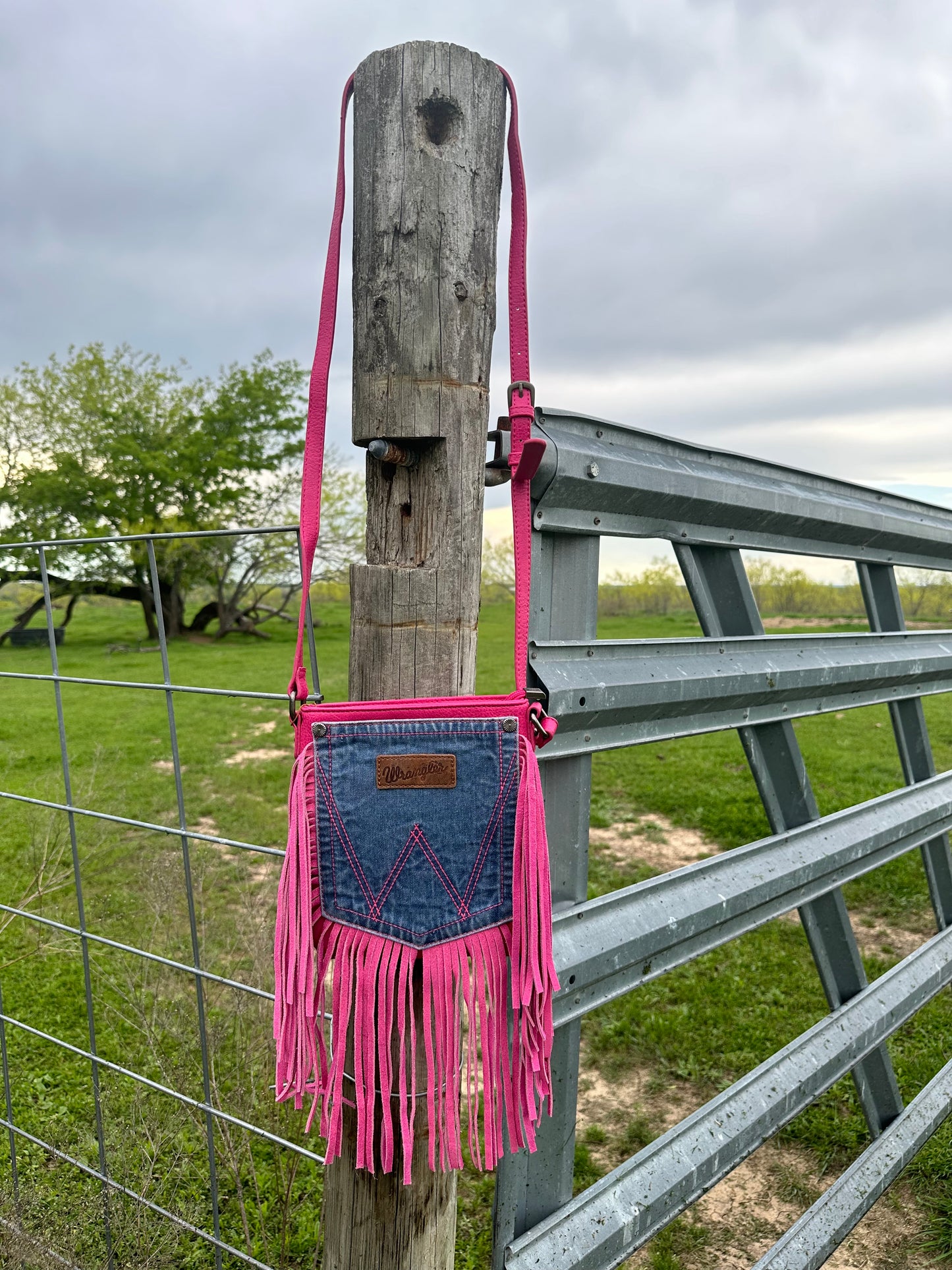 Pink Wrangler Fringe Purse