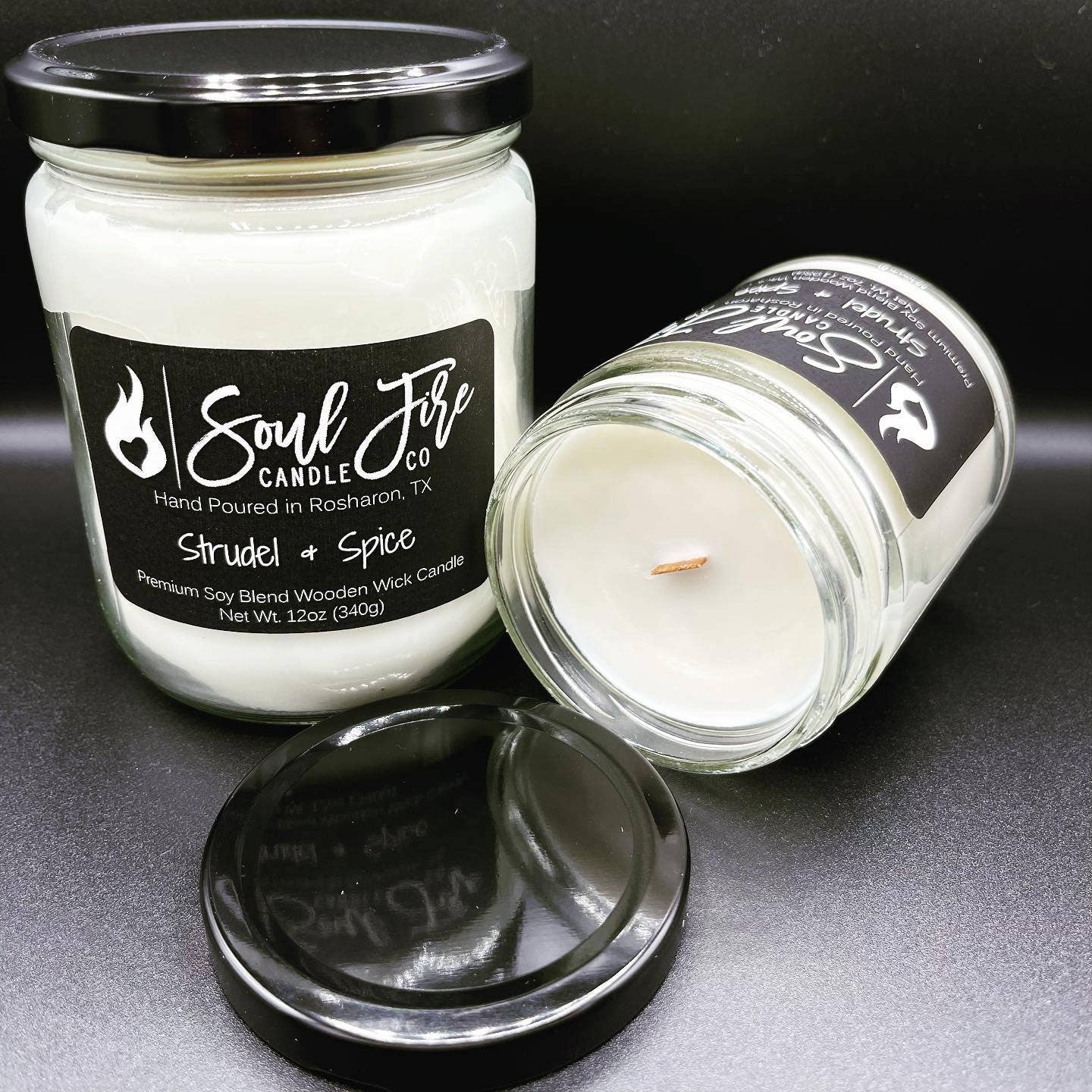 Strudel & Spice Wooden Wick Candle: 7oz