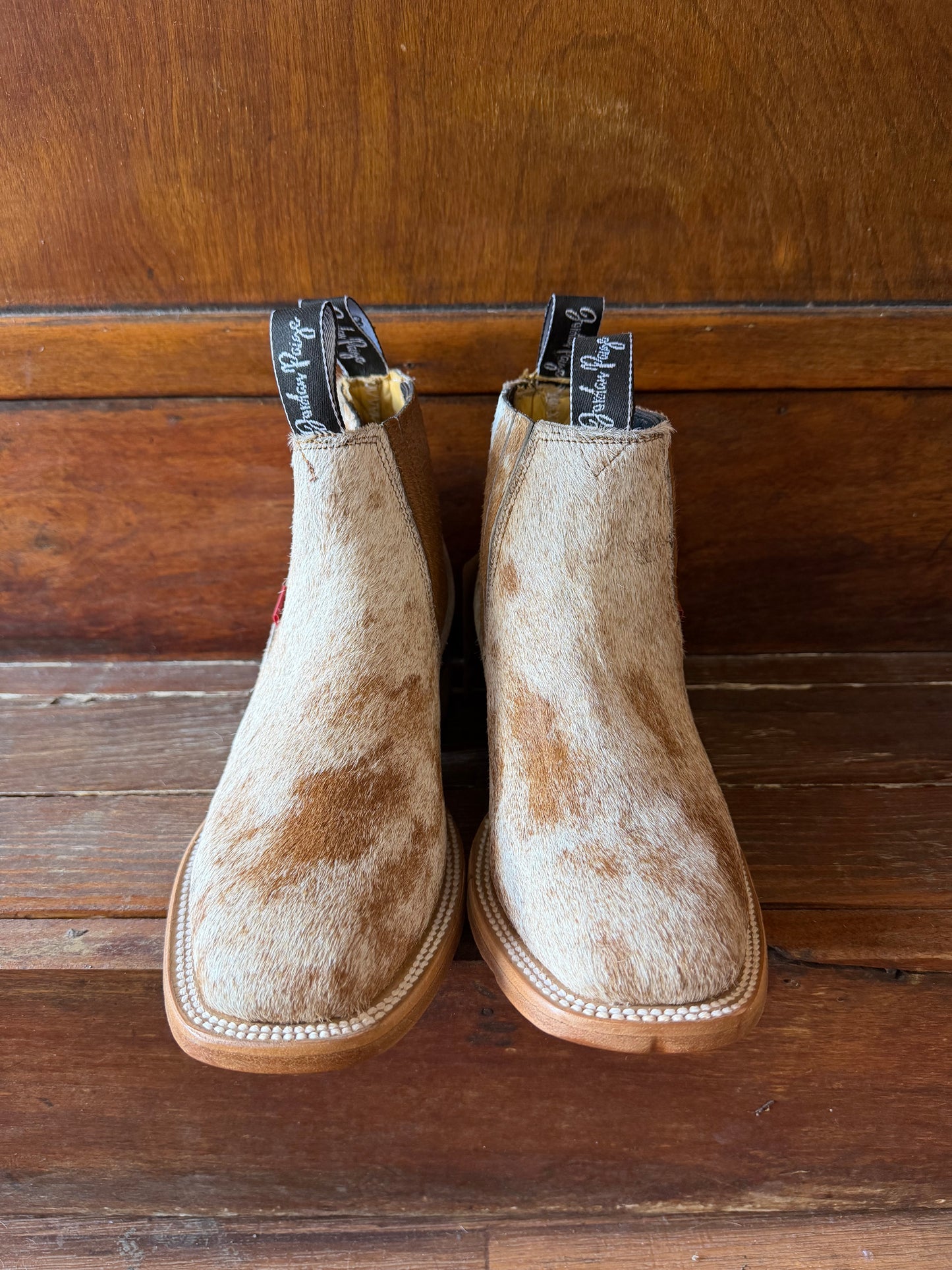 Brown & White Speckled Booties Size: 7