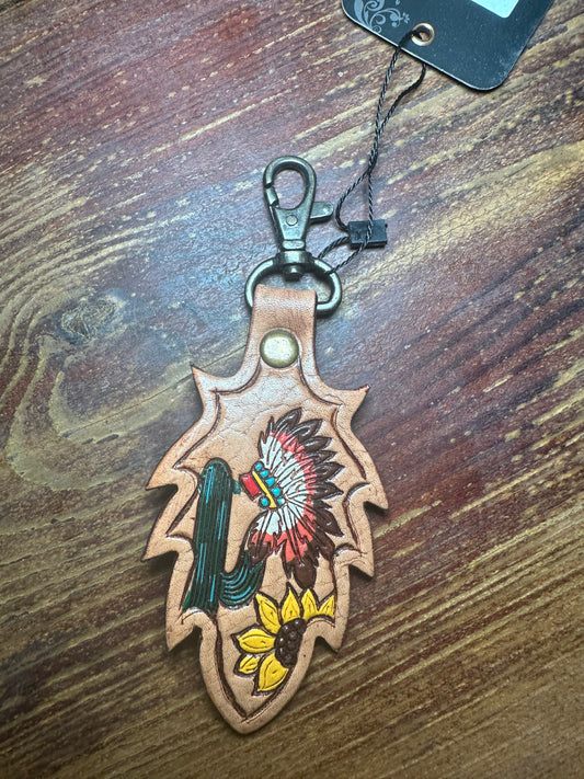 Tooled Headdress Key Chain