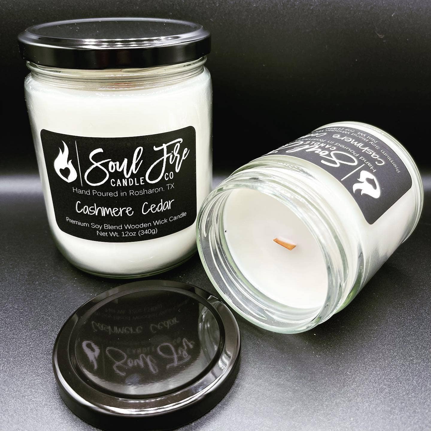 Cashmere Cedar Wooden Wick Candle