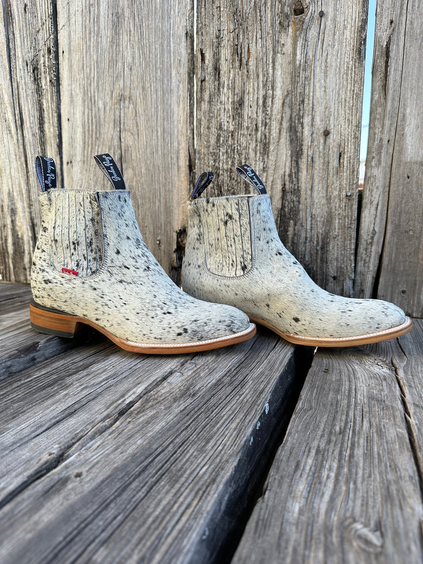 Black & White Speckled Booties Size: 12