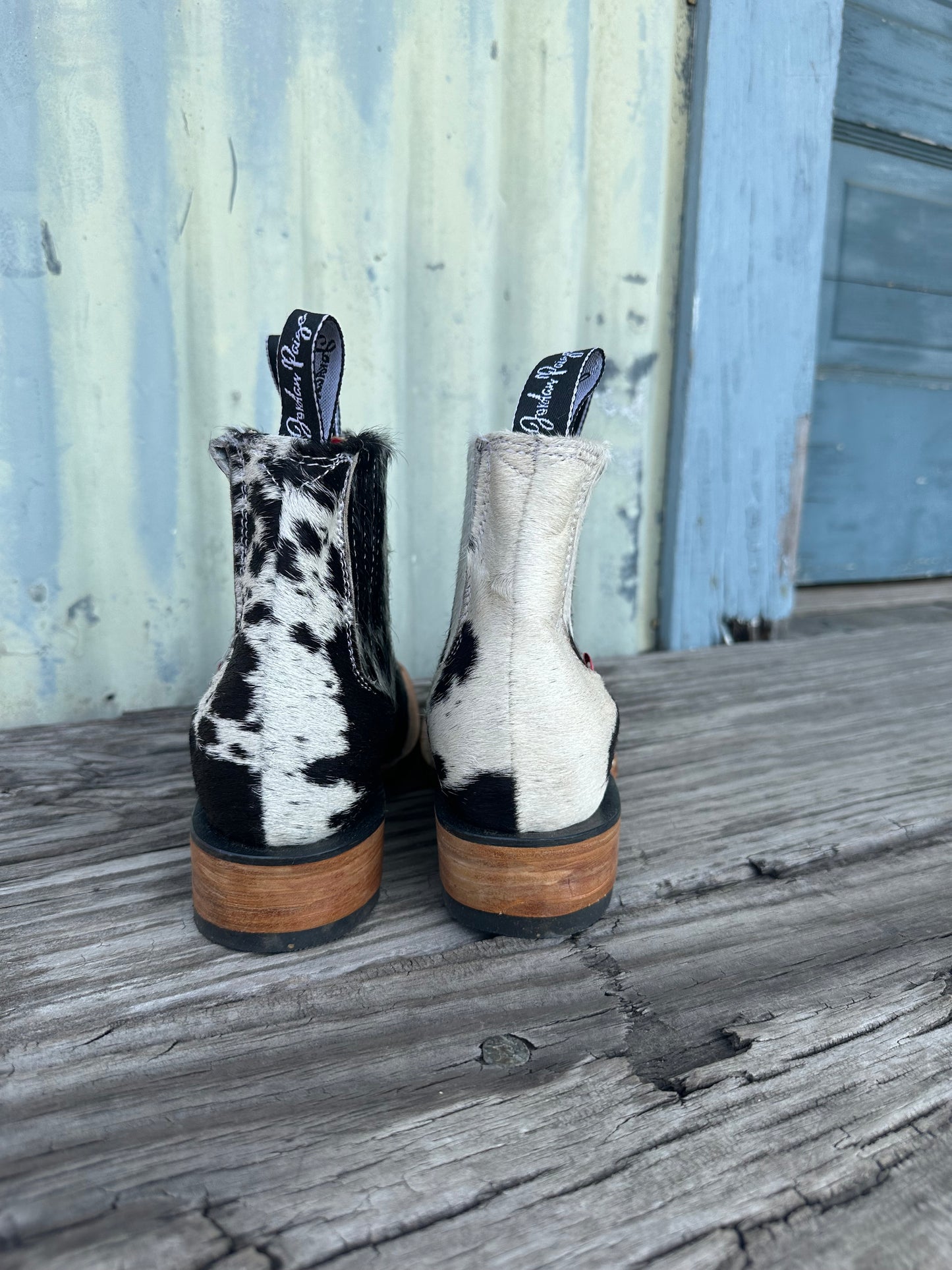 Black & White Speckled Booties Size: 7