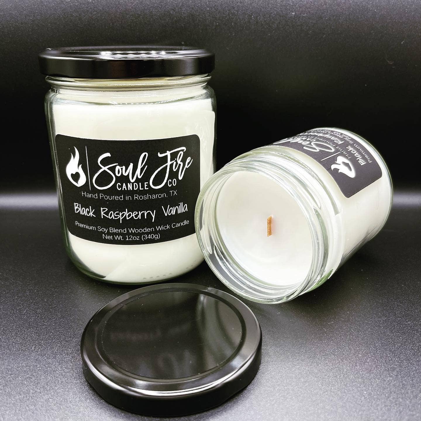 Black Raspberry Vanilla Wooden Wick Candle