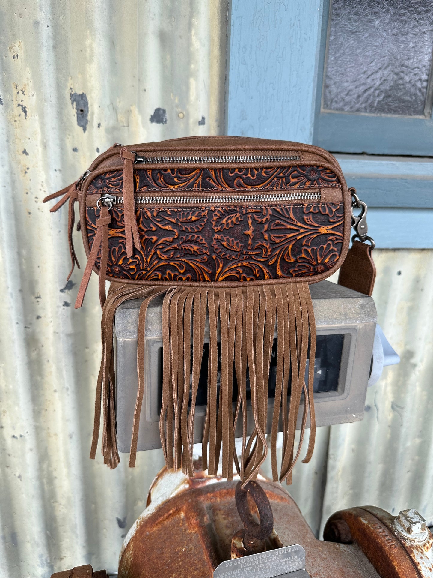 Tooled Leather Fanny Pack