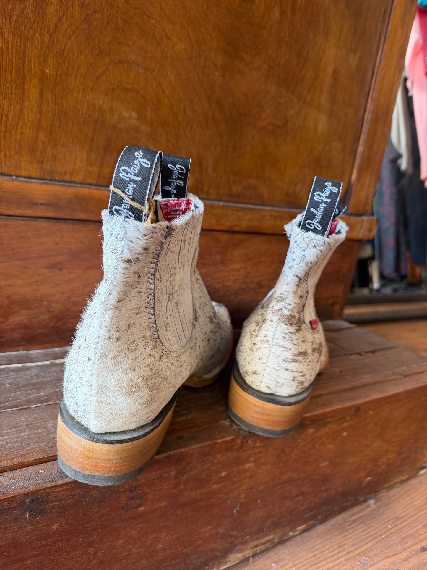 Brown & White Speckled Booties Size: 11