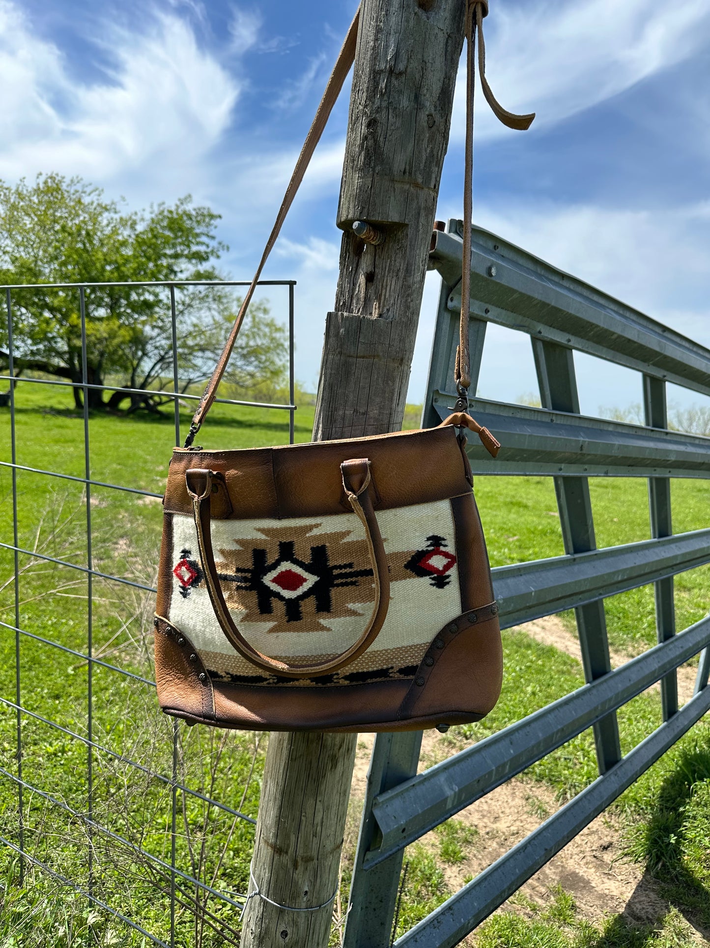 Large Saddle Blanket Crossbody/ Tote