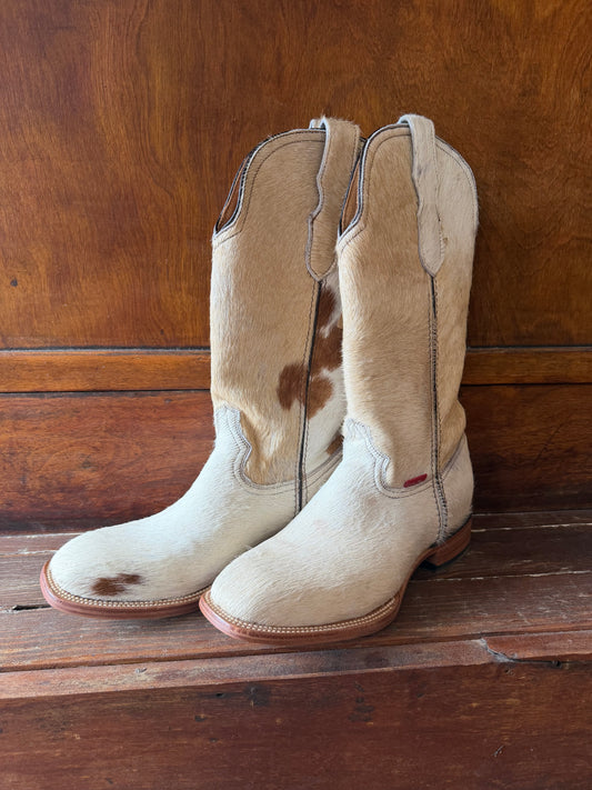 Brown & White Boots Size: 9.5