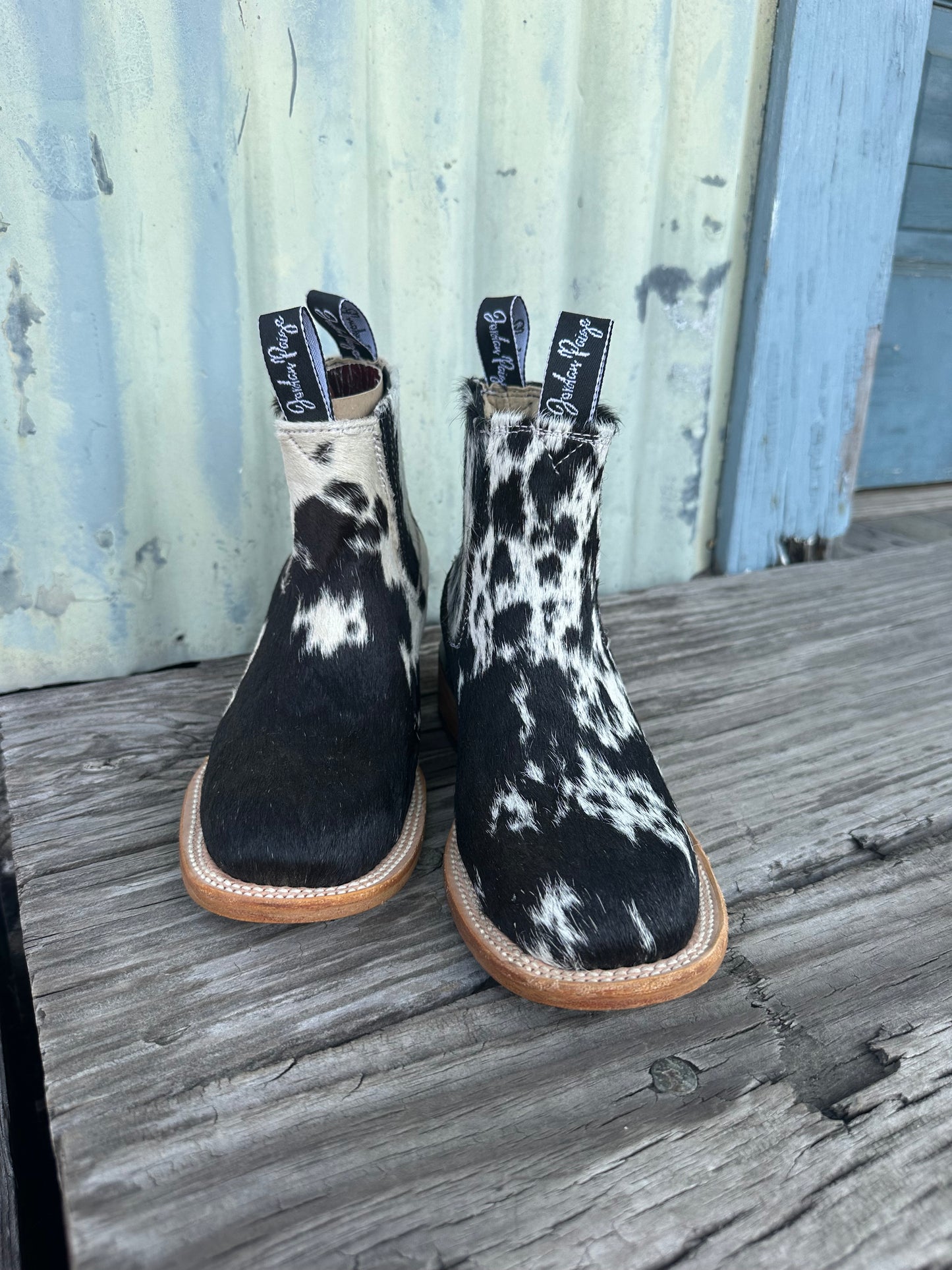 Black & White Speckled Booties Size: 7