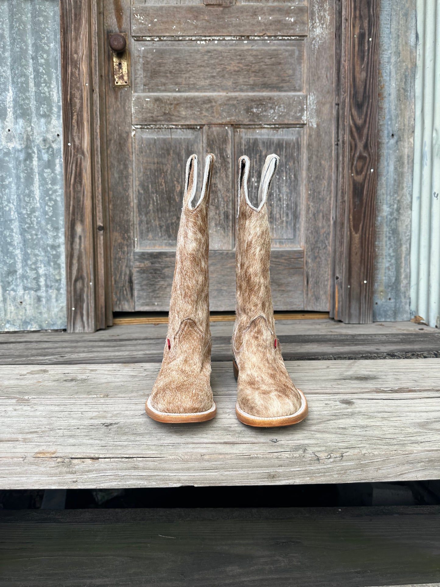 Tan/Light Brindle Boots Size: 7.5