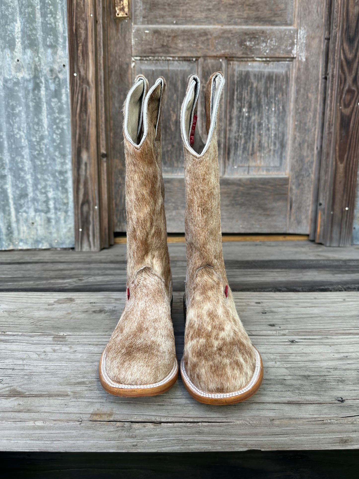 Tan/Light Brindle Boots Size: 7.5