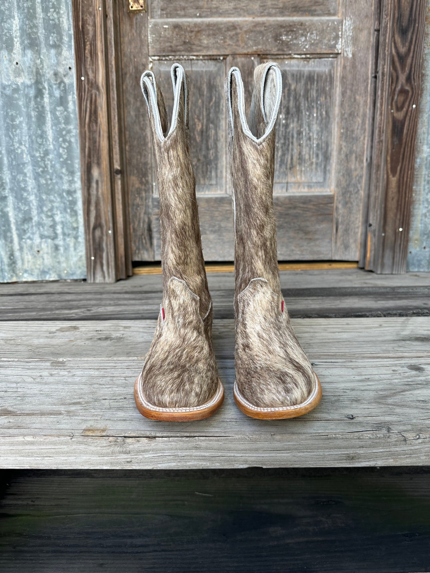 Tan/Light Brindle Boots Size: 7.5