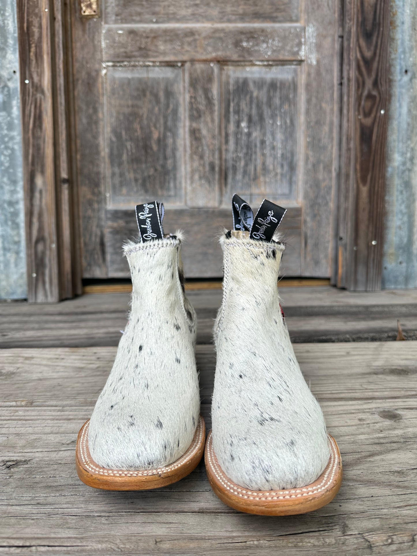 Black & White Speckled Booties Size: 9