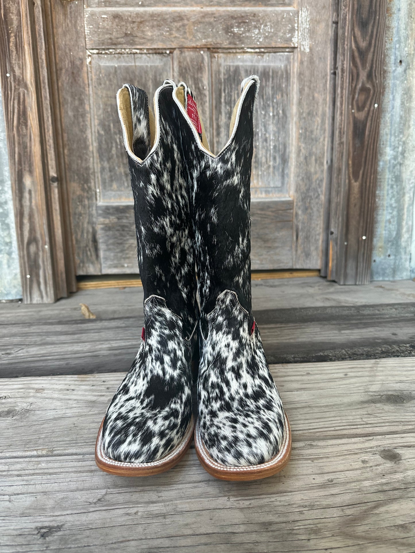 Black & White Speckled Boots Size: 11.5