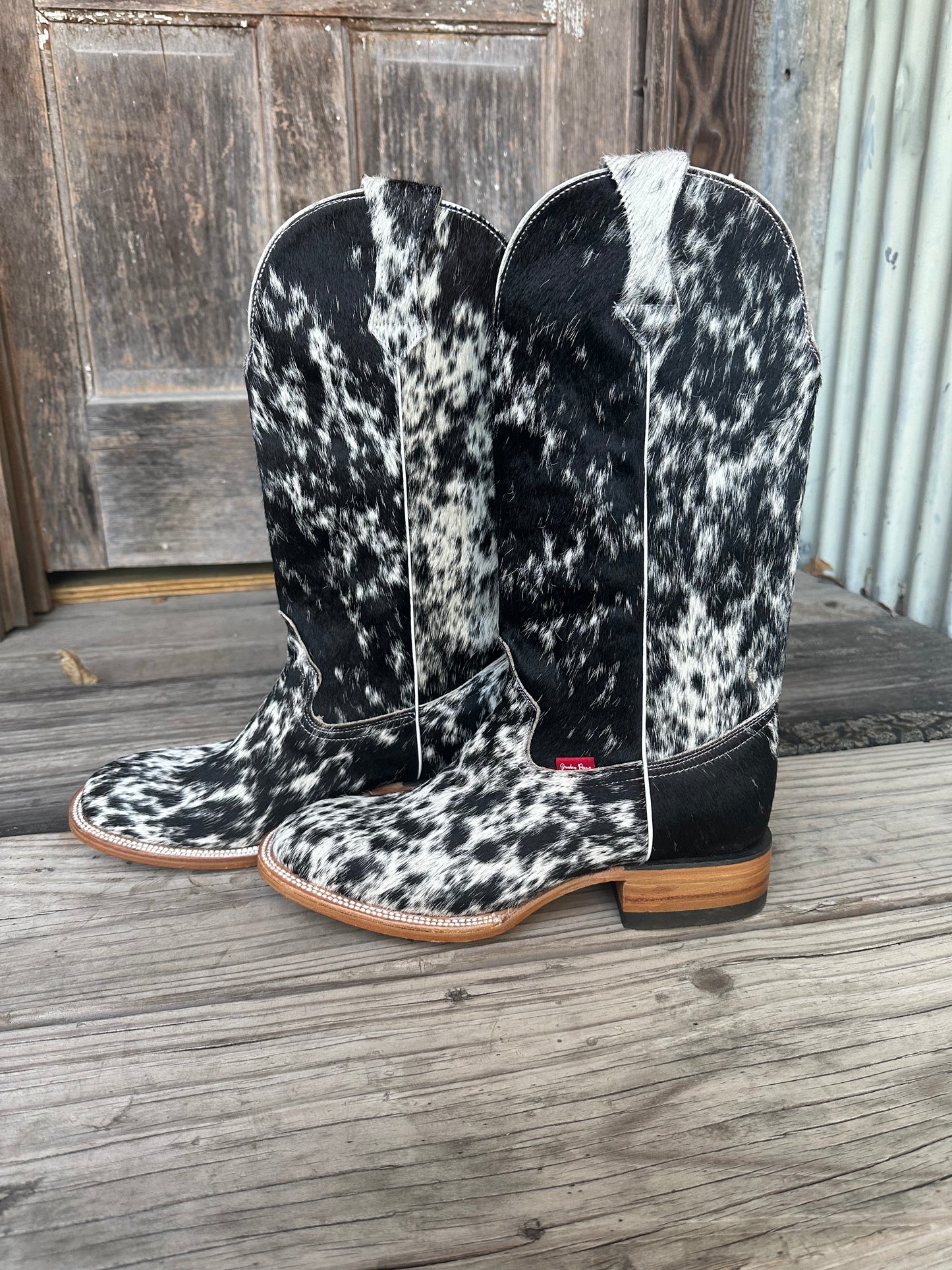 Black & White Speckled Boots Size: 11.5