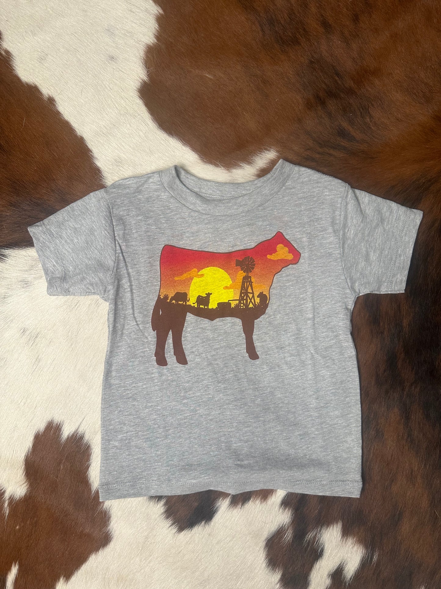 Mini Steer In The Sunset Tee