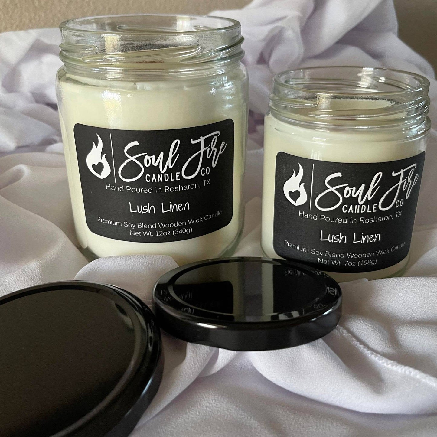 Lush Linen Wooden Wick Candle