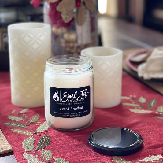 Spiced Chestnut Wooden Wick Candle