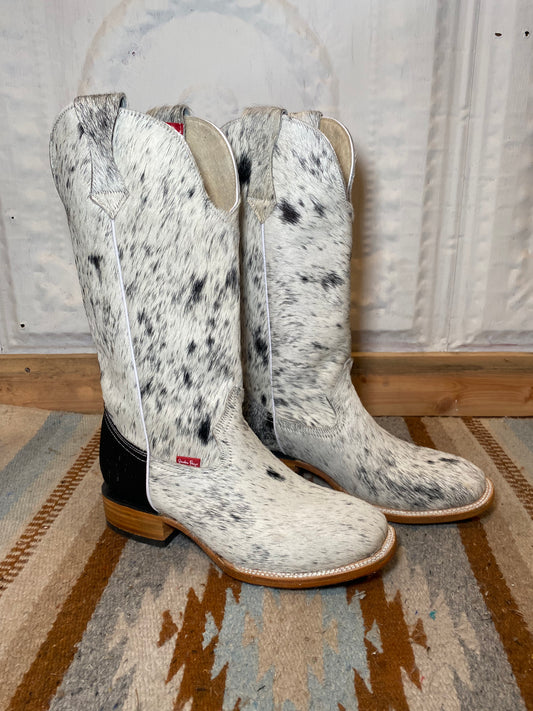 Black & White Speckled Boots Size: 9.5