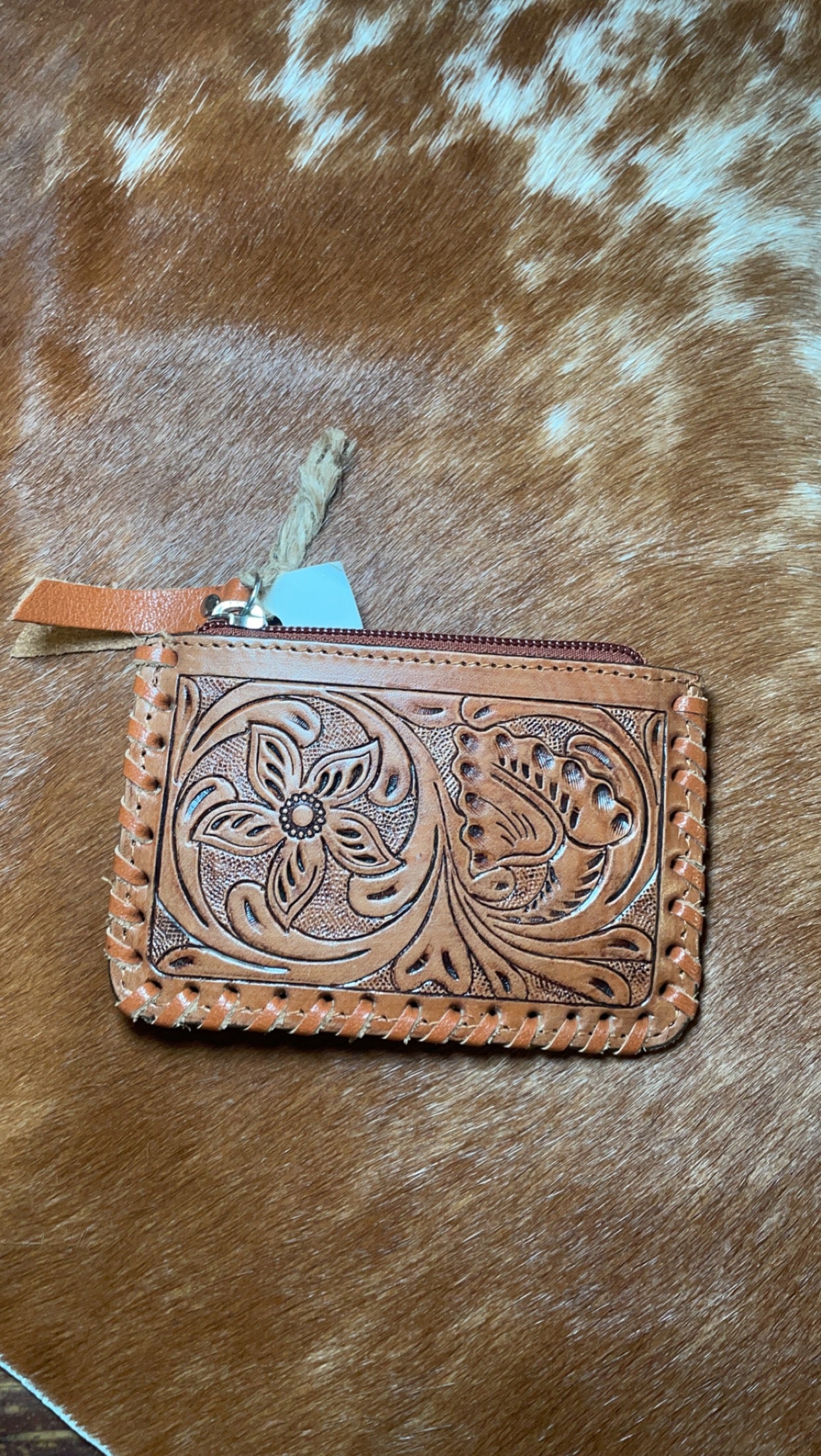 Tooled Coin Bag