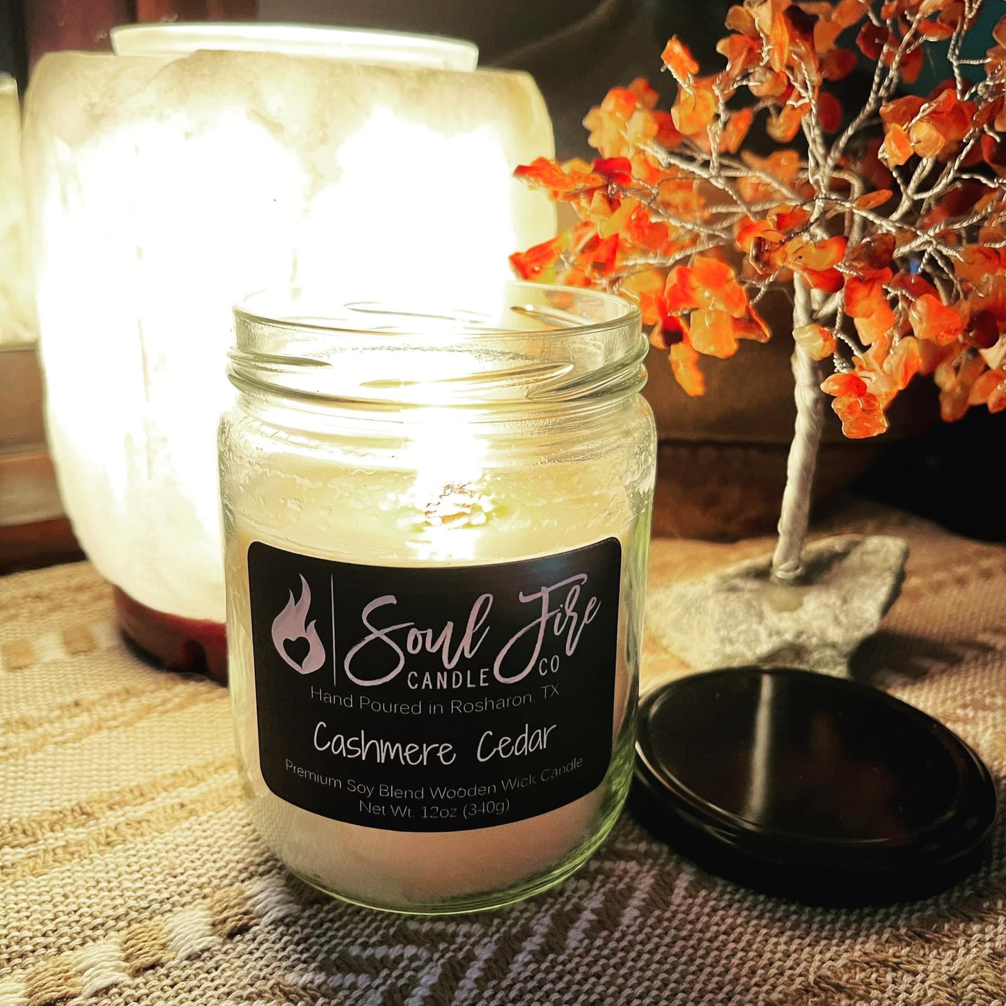 Cashmere & Cedar Wood Wick Candle 7oz