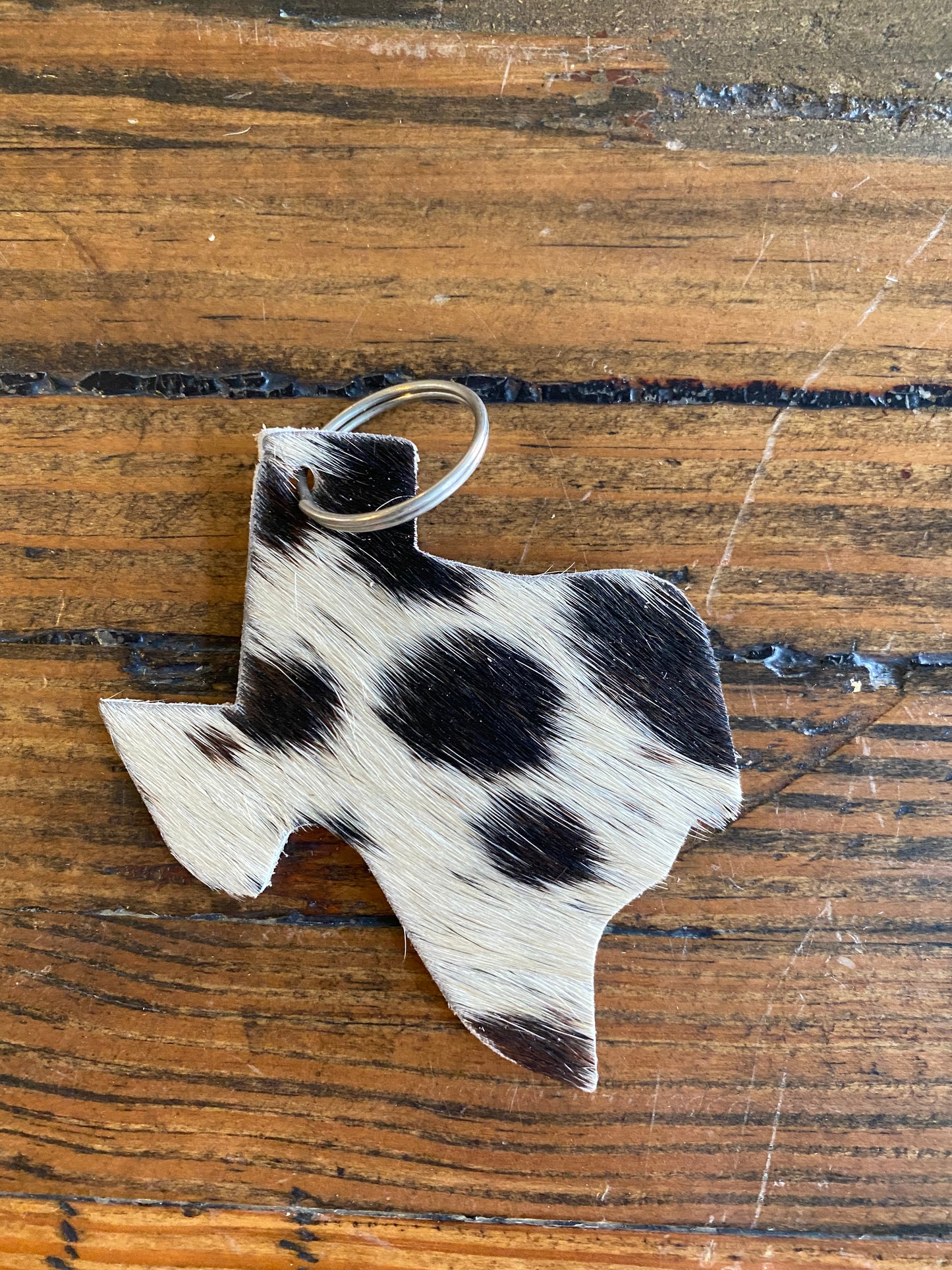 Texas Cowhide Key Chain