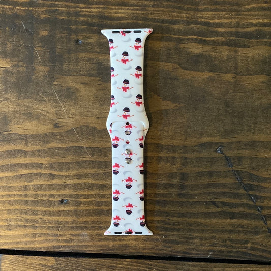 Snowman/Christmas Print Apple Watch Band 42