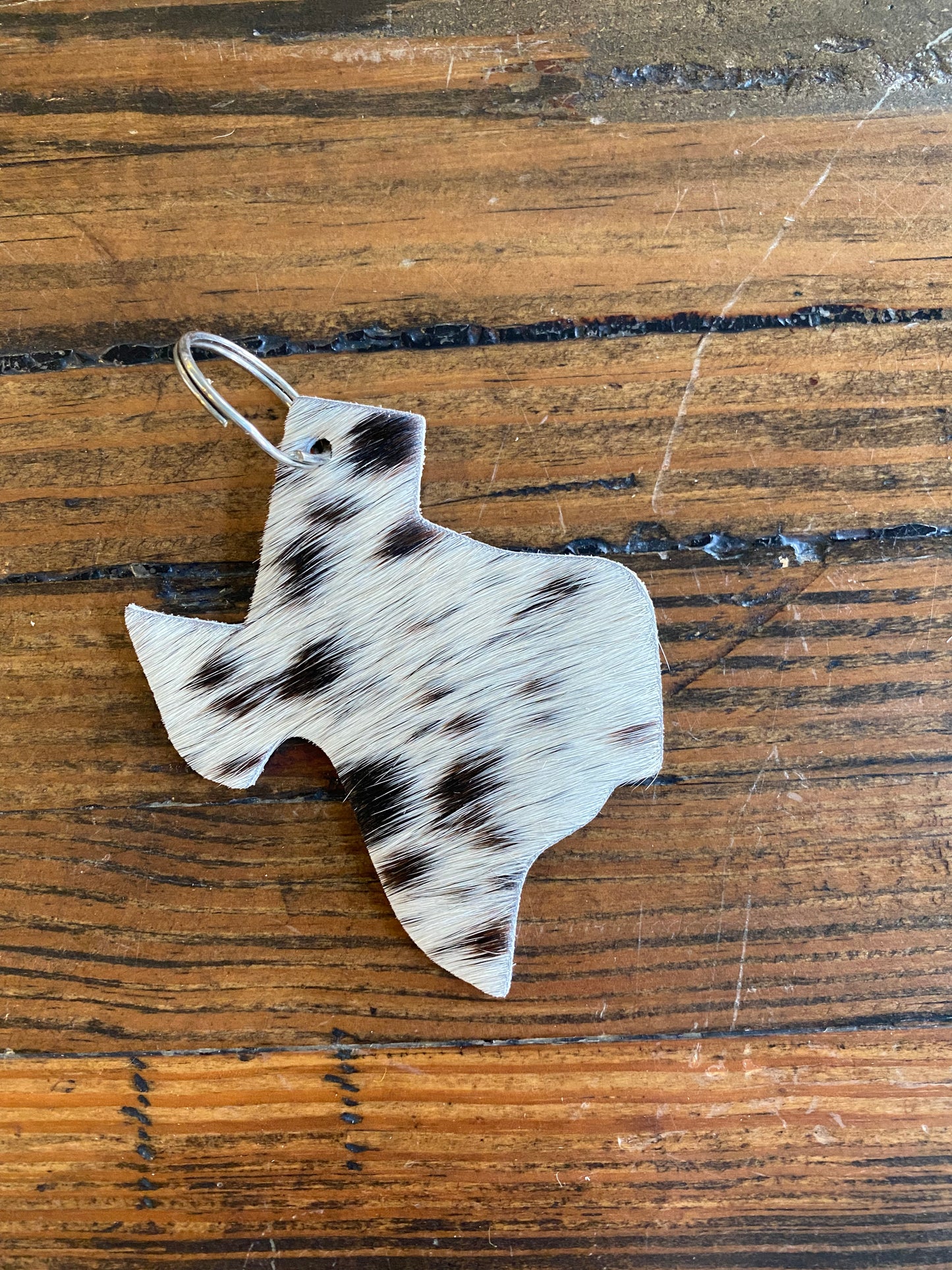 Texas Cowhide Key Chain