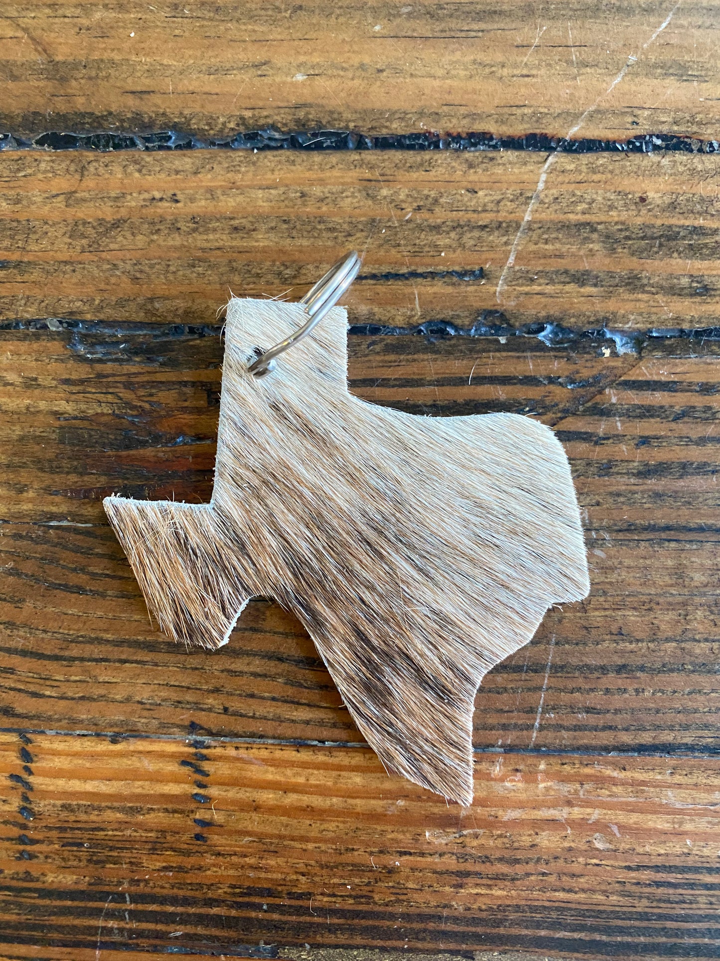 Texas Cowhide Key Chain