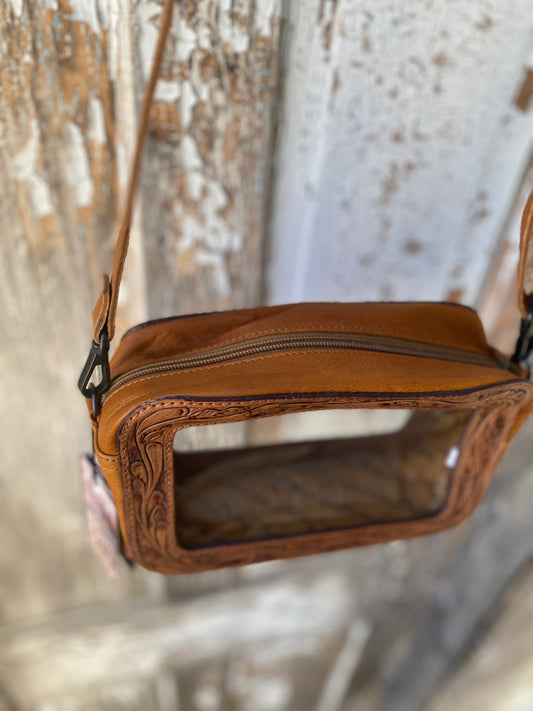 Concert Tooled Leather Crossbody