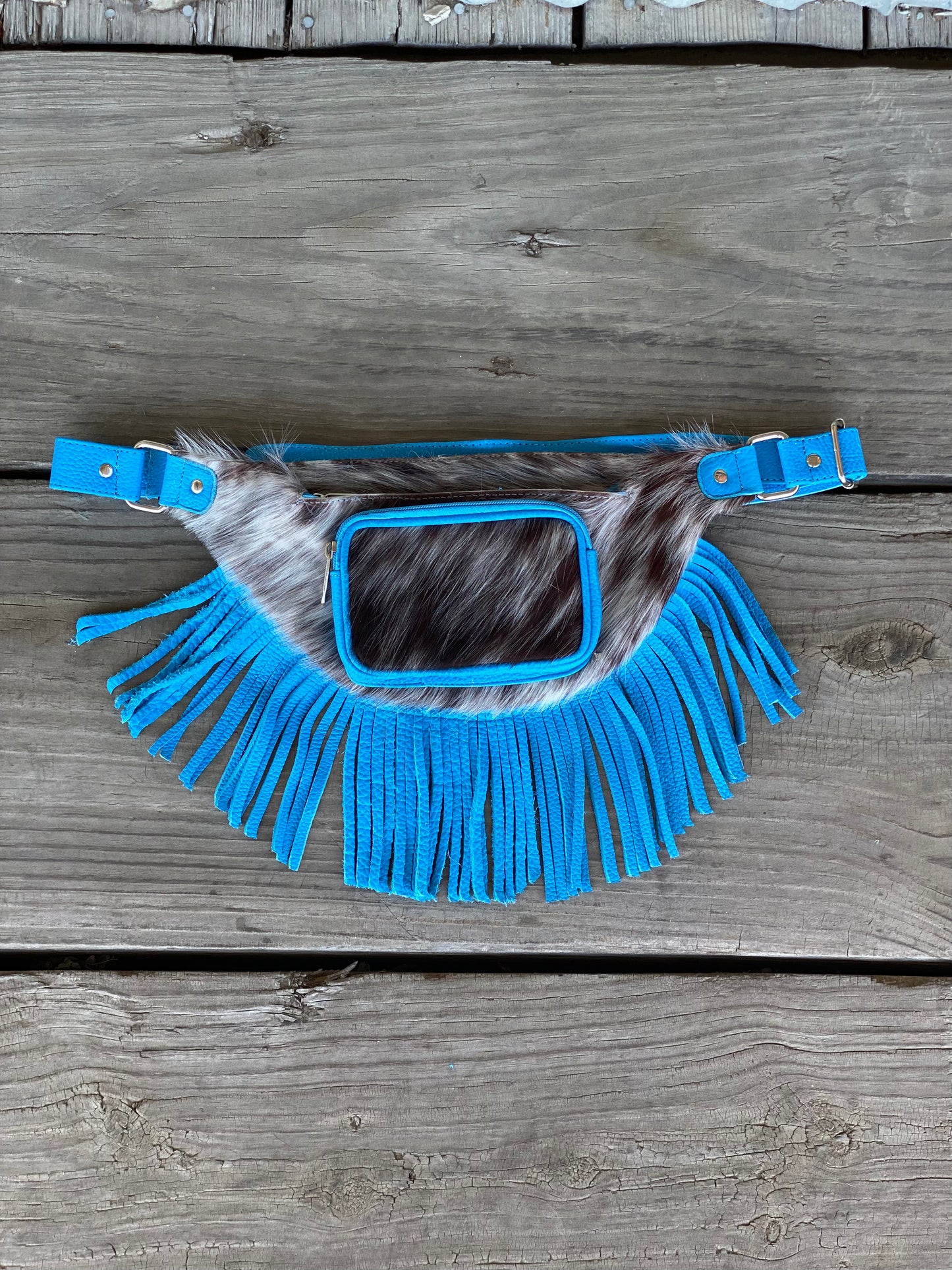 Cowhide Fanny Pack with Fringe