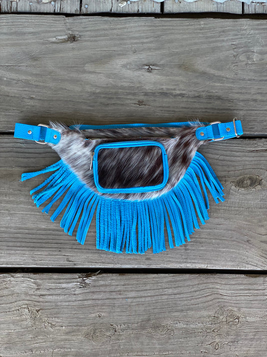 Cowhide Fanny Pack with Fringe