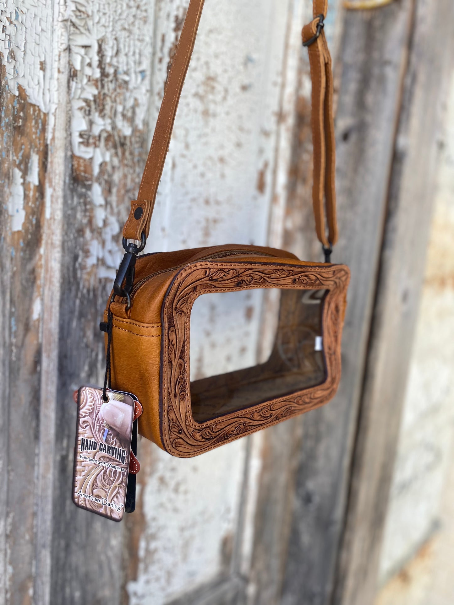 Concert Tooled Leather Crossbody