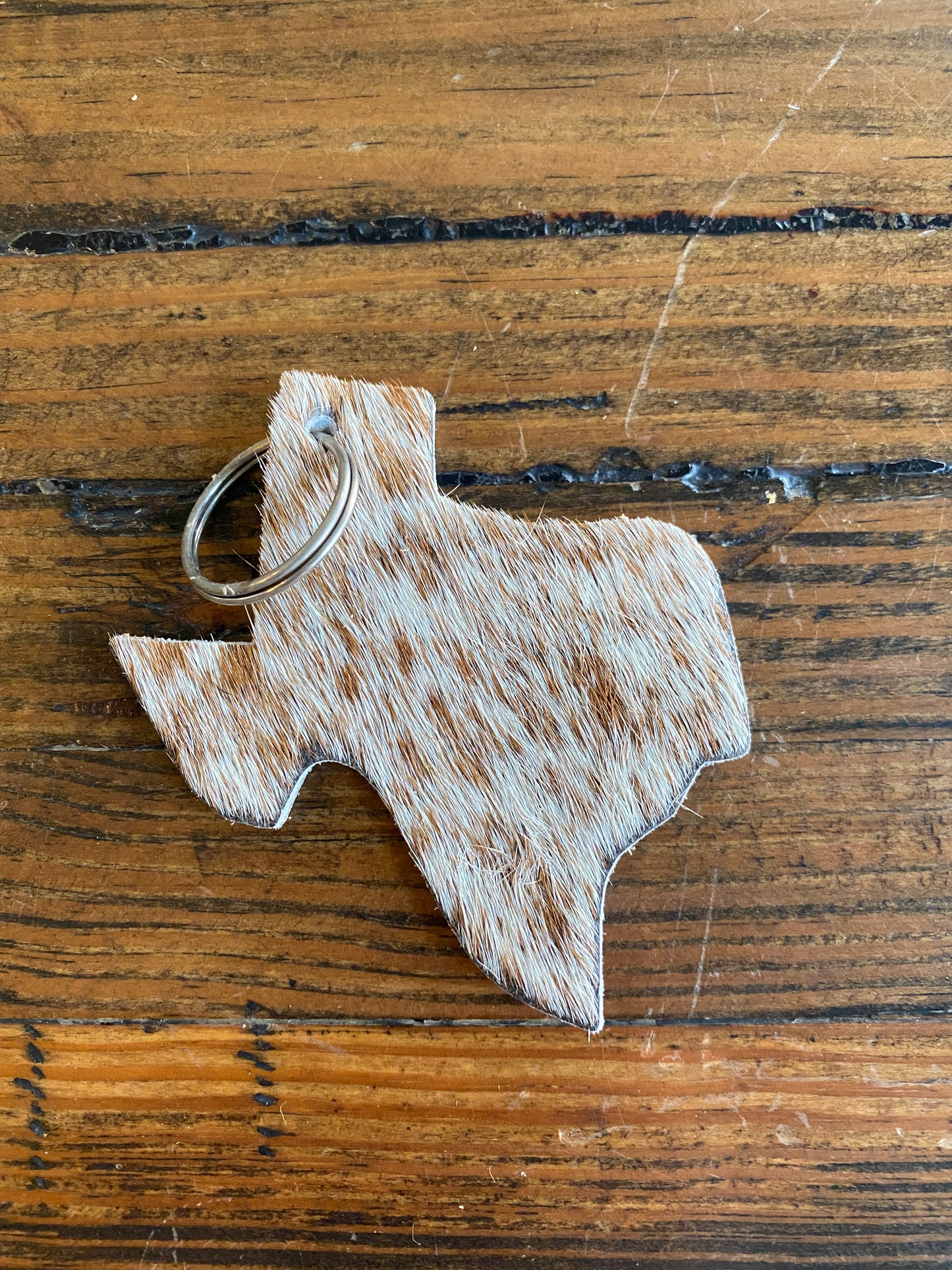 Texas Cowhide Key Chain